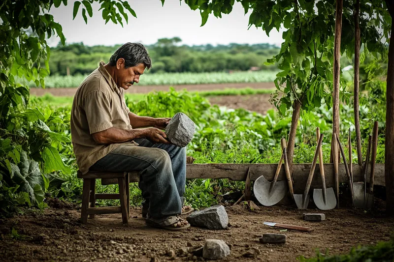 cómo craftear piedra de afilar para herramientas agrícolas